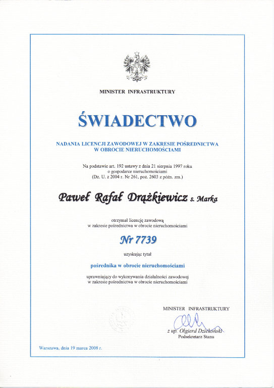 licencja - pośrednik